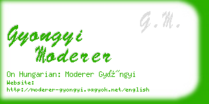 gyongyi moderer business card